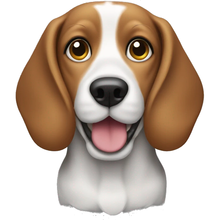 Beagle with curly haired ears  emoji