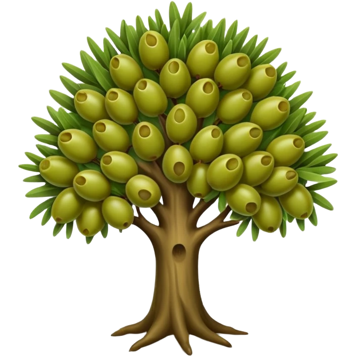 Árbol de aceitunas con ramas de olivo emoji