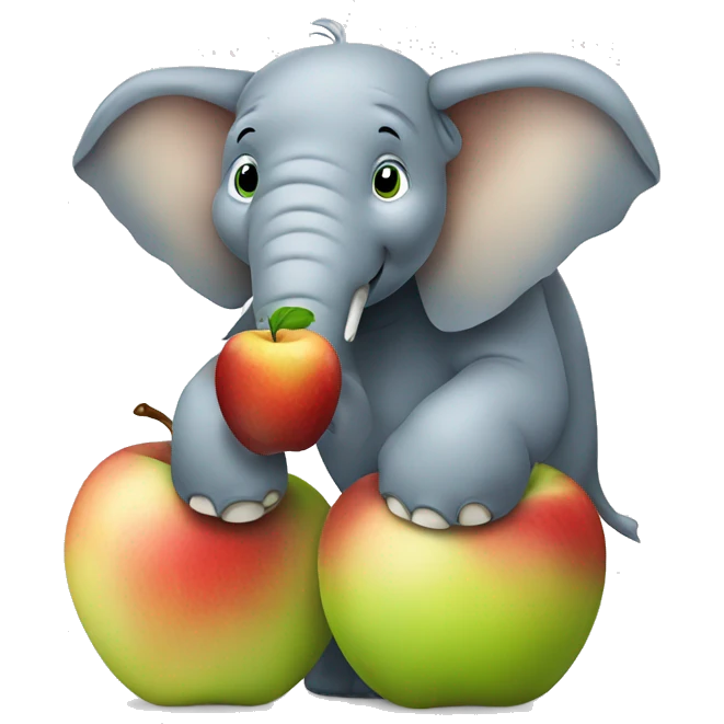 Elephant Eating Apple emoji
