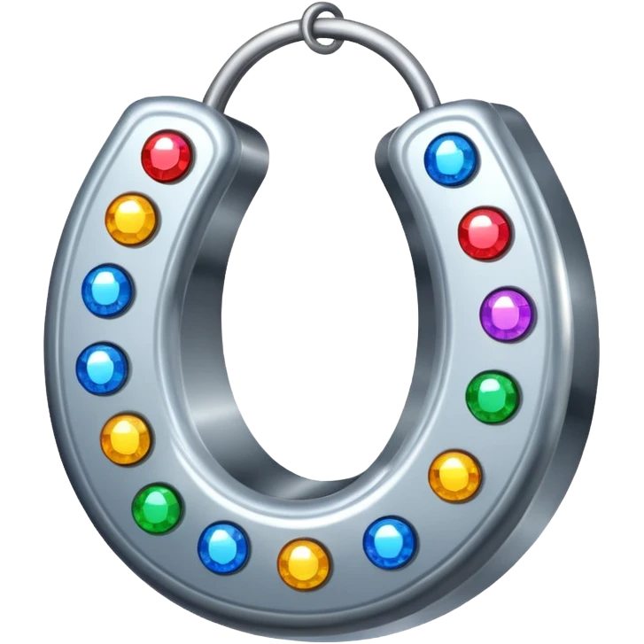 Disco ball horseshoe  emoji