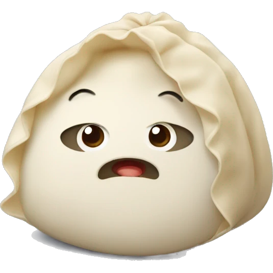 Dumpling with mouse face emoji
