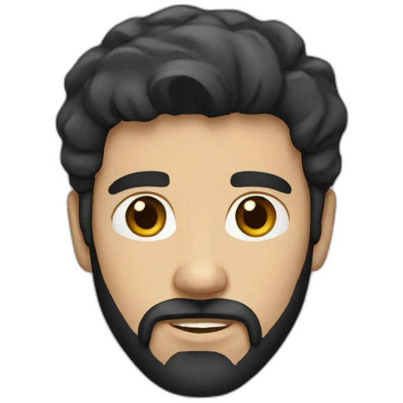Man-bearded-black-thin-hair emoji