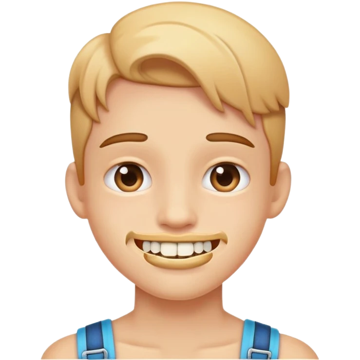 Cara con brakets  emoji