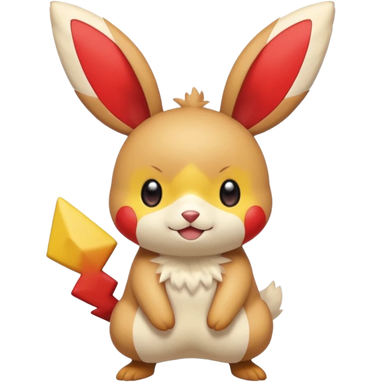 Plusle-Pichu-Victini-Buneary-fusion, full body emoji