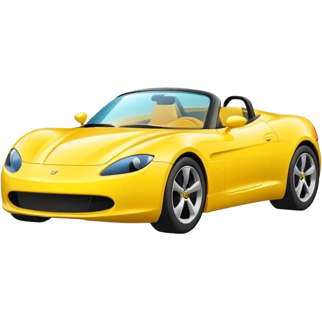 Generate a high-quality iPhone-style emoji of a yellow sports car, sleek and shiny, realistic shading, smooth gradient colors, 3D cartoon-like style, simple white background, high-resolution.

 emoji