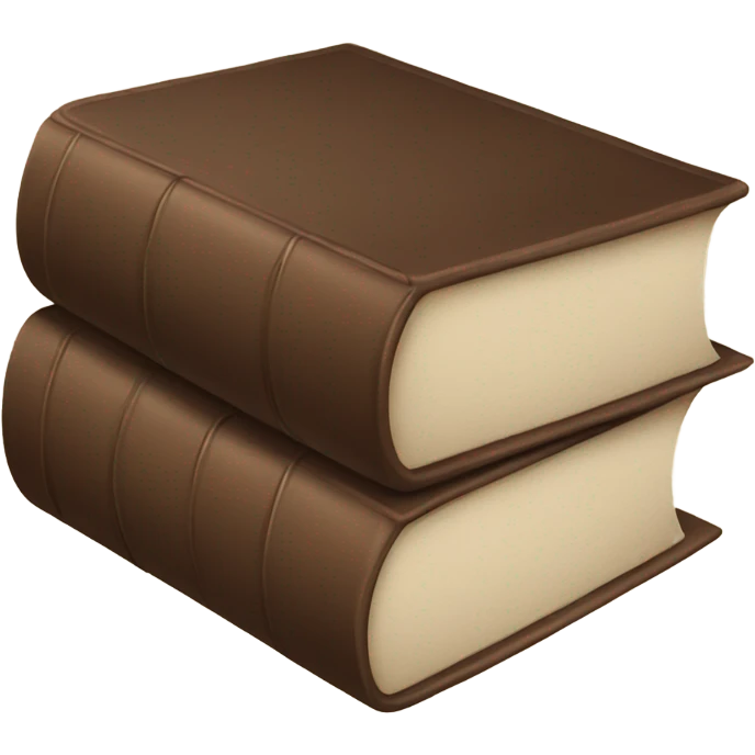 Brown books emoji