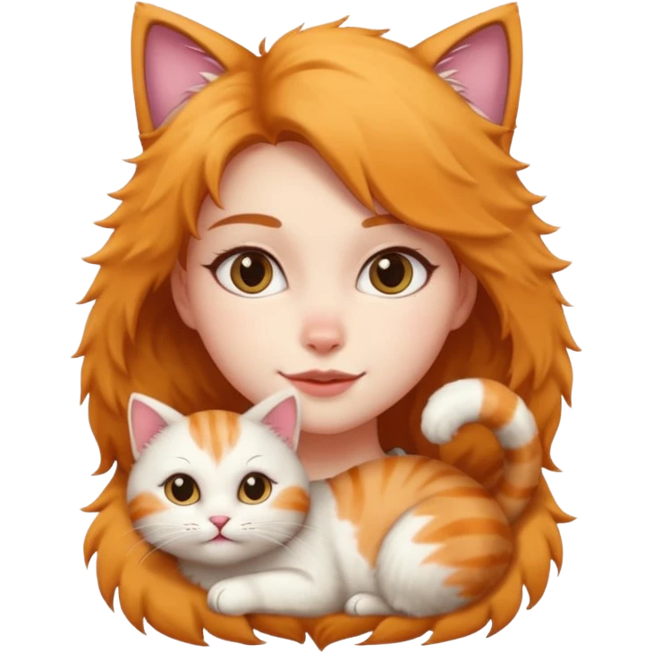A girl with cat body  emoji