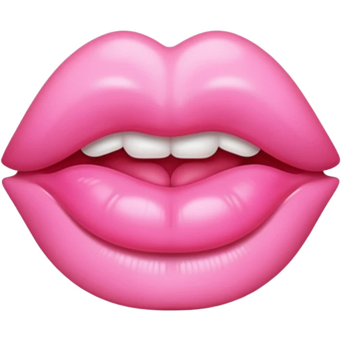 Pink kiss emoji