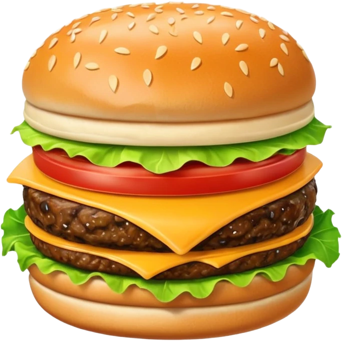 A single burger image for my food vertical in the super app emoji