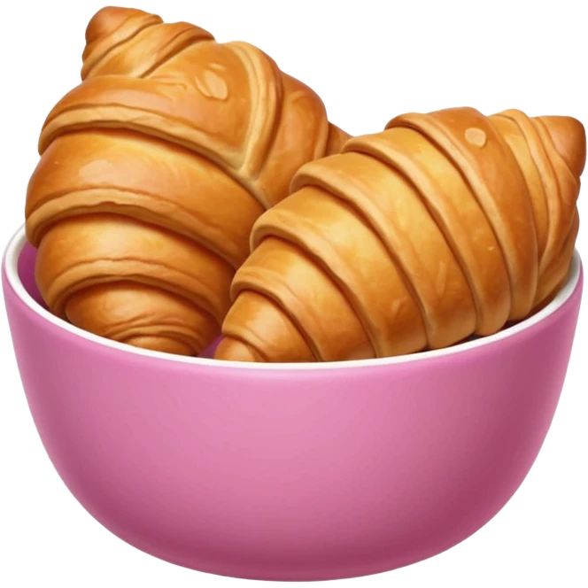 Croissant wrap in pink bowls  emoji