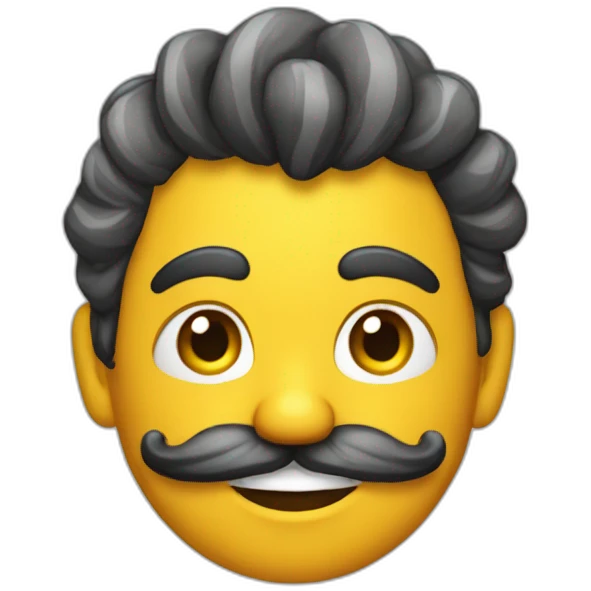 Chico trigueño con peluca de payaso  emoji