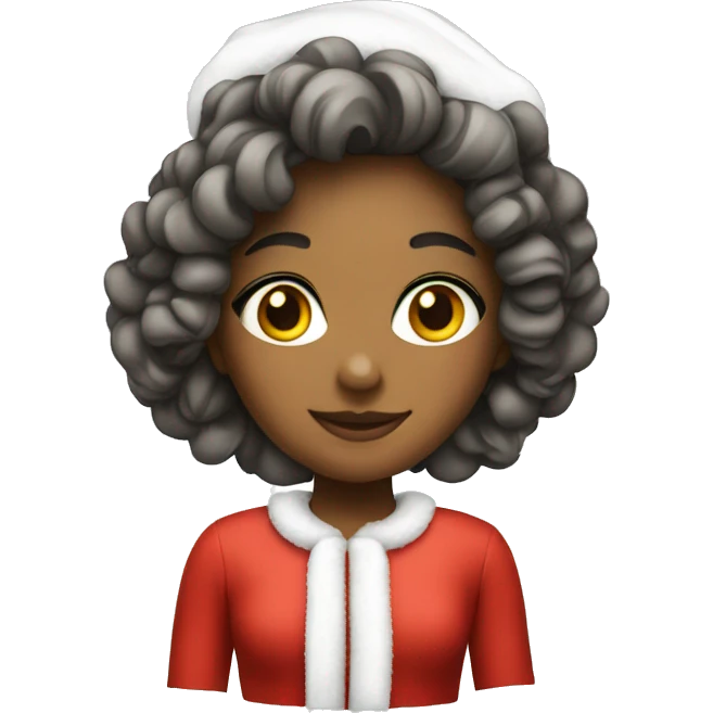 A clean girl wearing a Christmas outfit  emoji