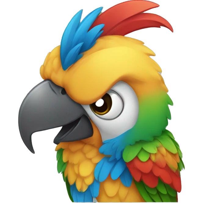 happy animal parrot emoji