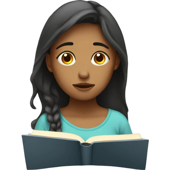 Girl tired because studying  emoji