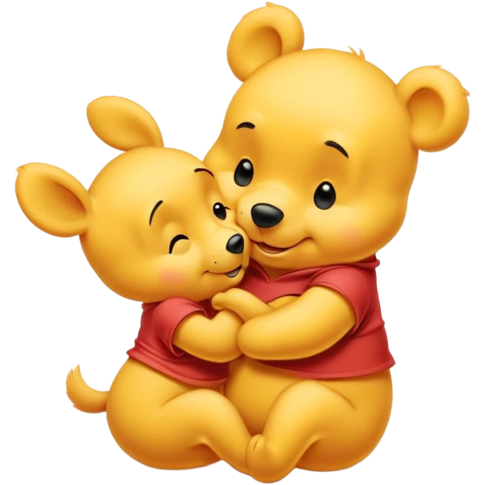Winnie Pooh giving a kiss emoji