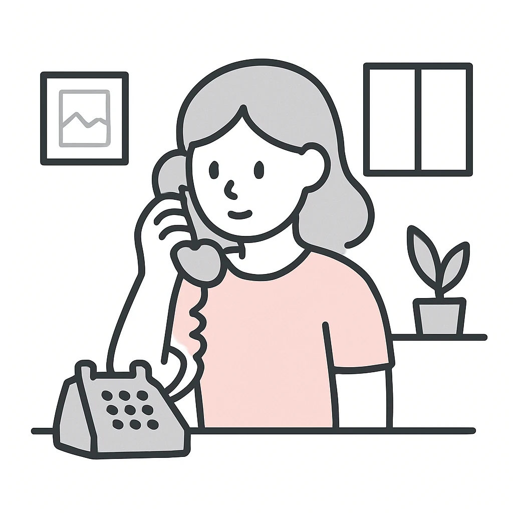 girl talking on telephone in her room emoji