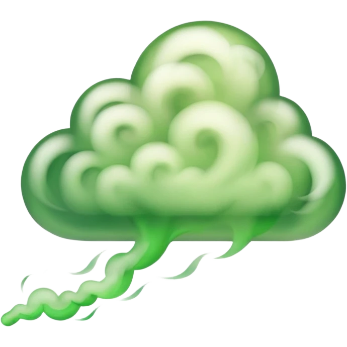 cloud of green smoke emoji