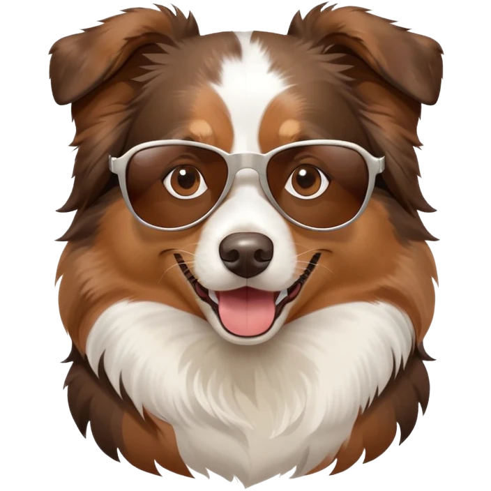 Australian shepherd wearing sunglasses  emoji