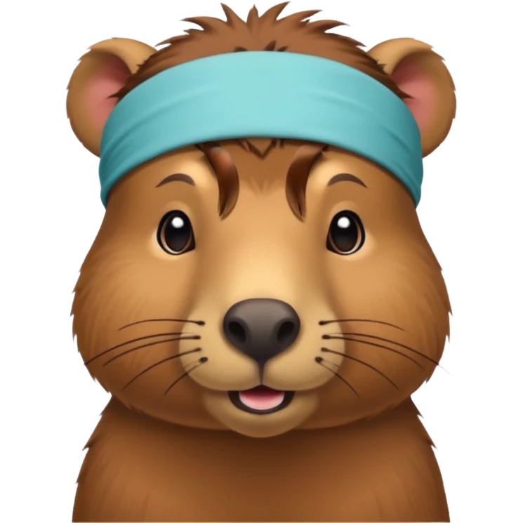Capybara with headban emoji