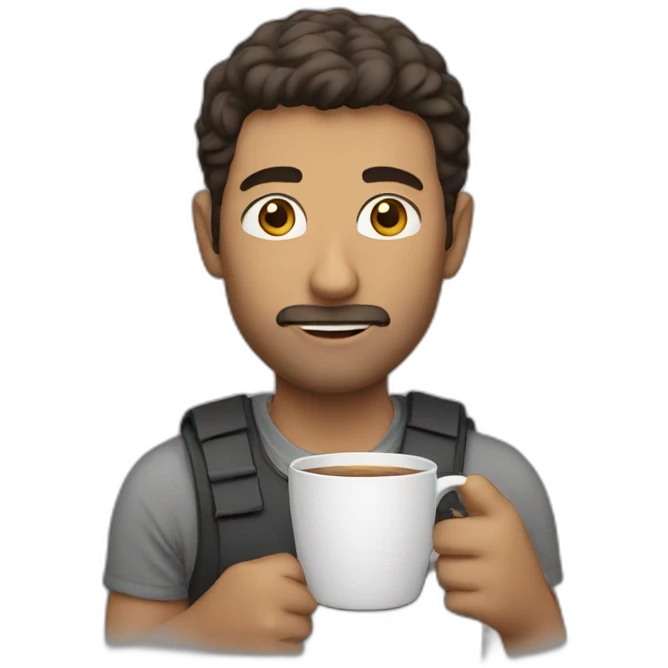 man with cup emoji