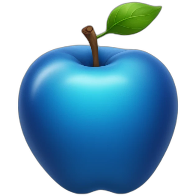 blue apple emoji