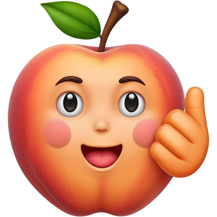 middle finger in a peach emoji