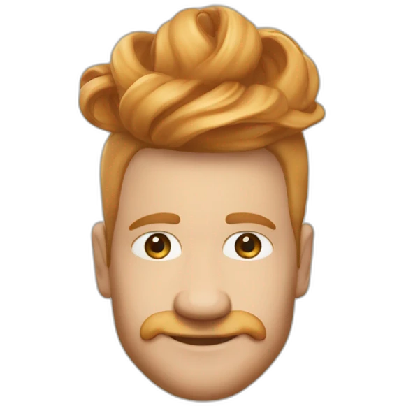 un gars au couleur caramel avec des cheveux crépus avec un coiffe taper emoji