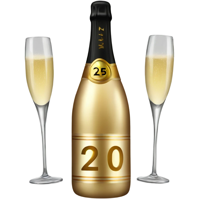 2025 new year champagne  emoji