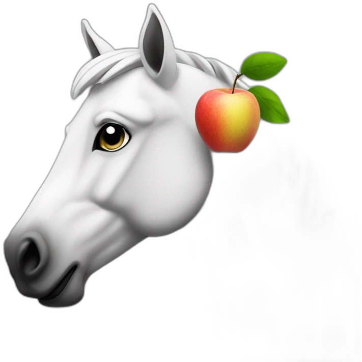 Pferd mit apfel emoji