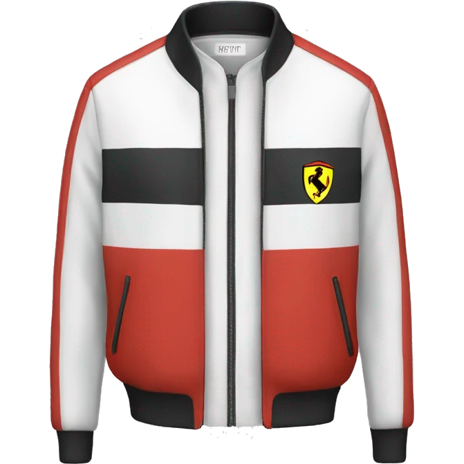 Red white and black Ferrari jacket emoji