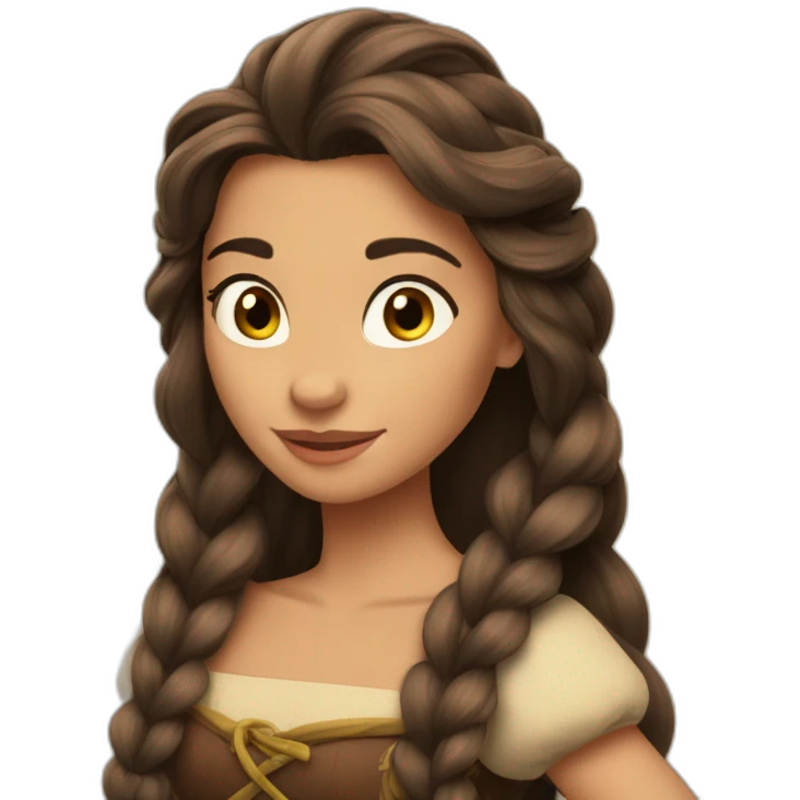 Raiponce brune emoji