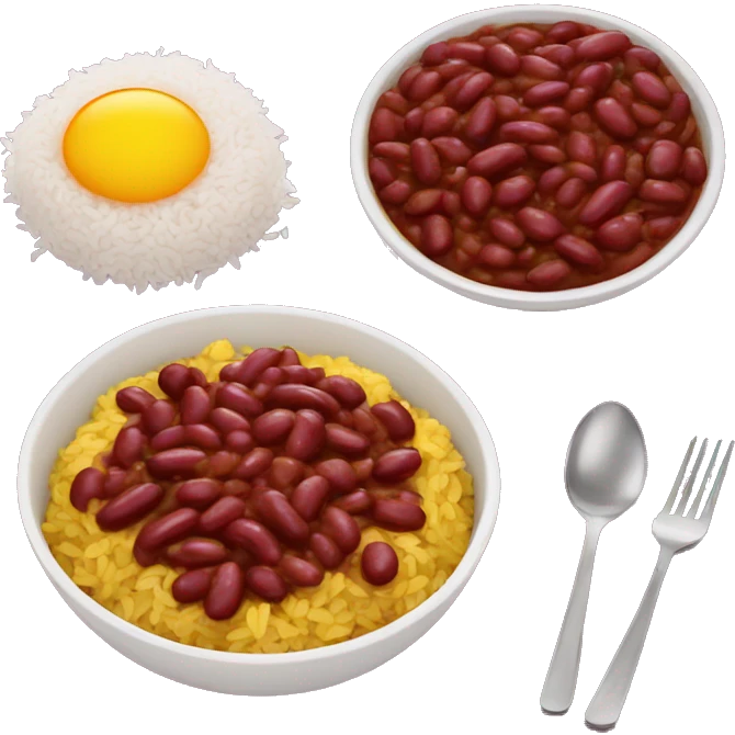 Red Beans and Rice with jerk Chicken emoji