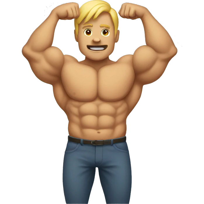 extended muscle emoji