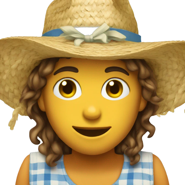 Me wearing a straw hat emoji