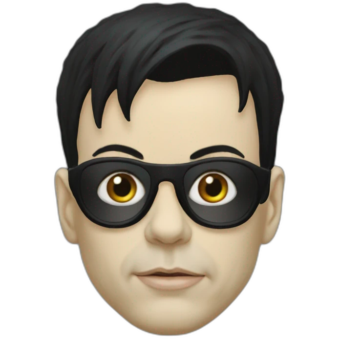 photo-realistic Gary Numan, full body view emoji
