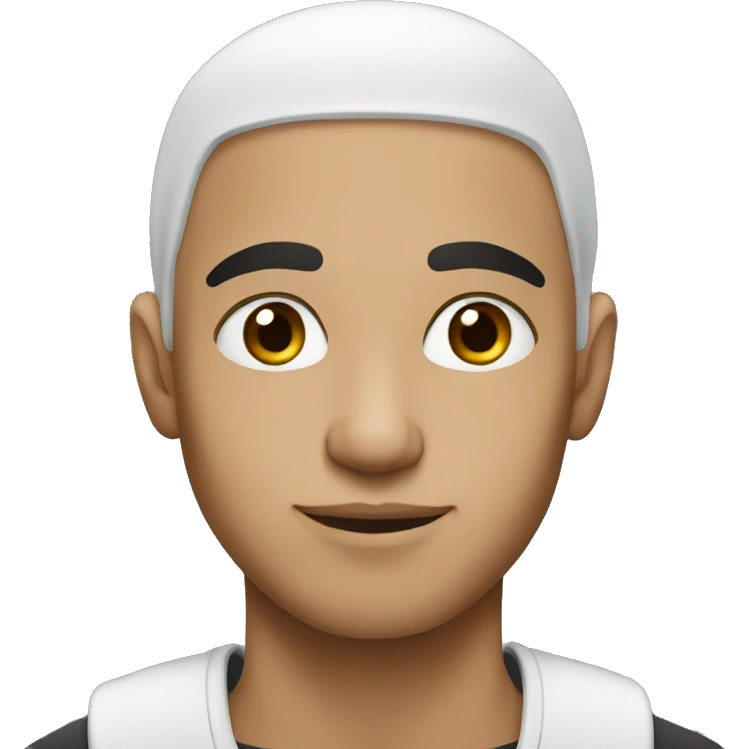 young Muslim man with white skin emoji