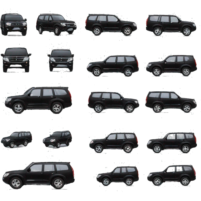 Black Mitsubishi pajero  emoji