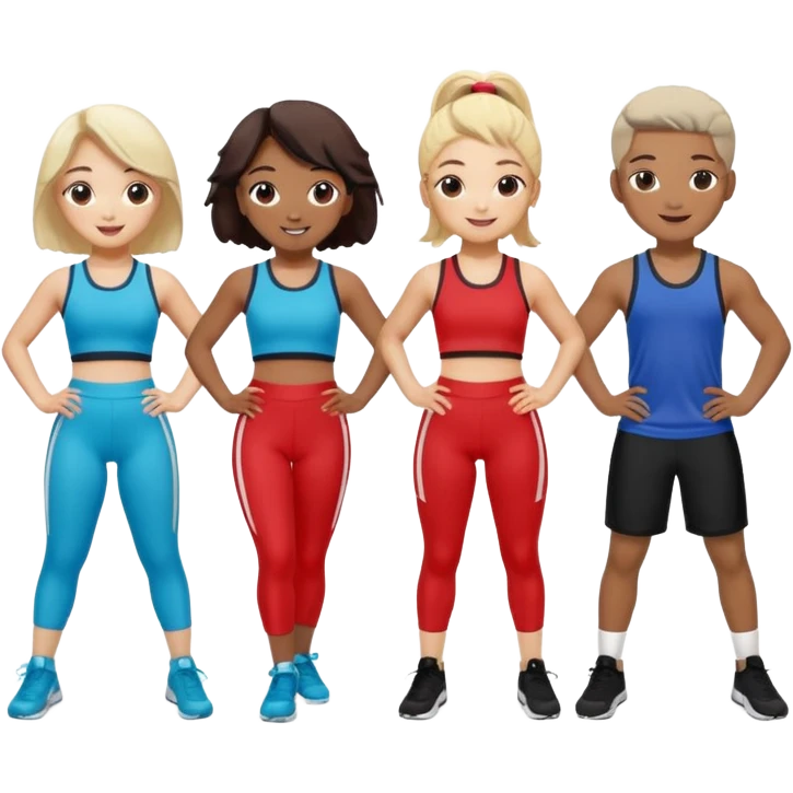 peopel in a class for k-pop dance emoji