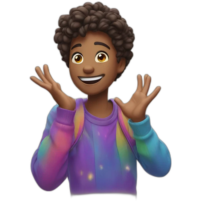 Overwhelmed with joy and happiness! 😊🌈✨ emoji