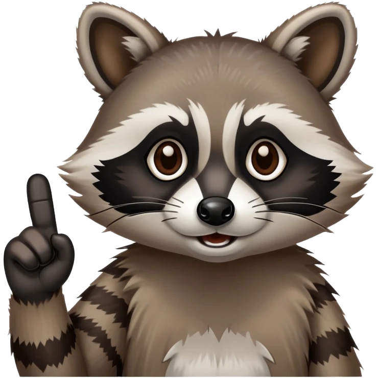 raccoon middle finger up  emoji