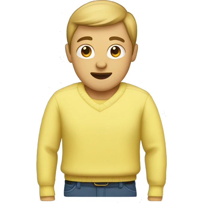 person that wear light yellow sweater and light yellow trousers  emoji