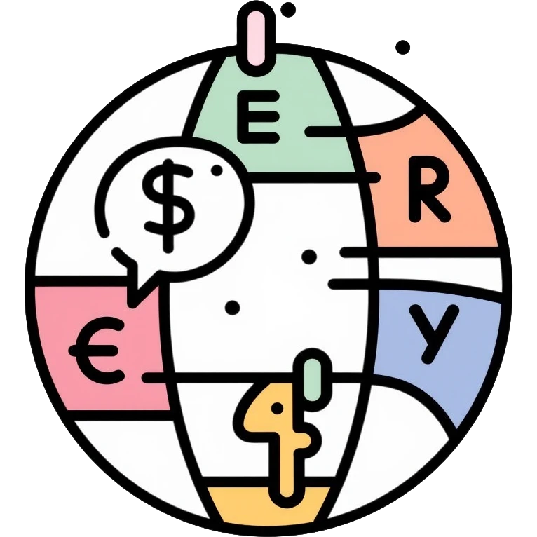 Globe with dollar, euro, and yen currency symbols representing global economy and international trade emoji