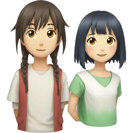 Haku and chihiro emoji