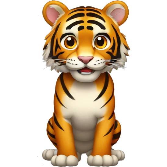 tigre complet du corps emoji