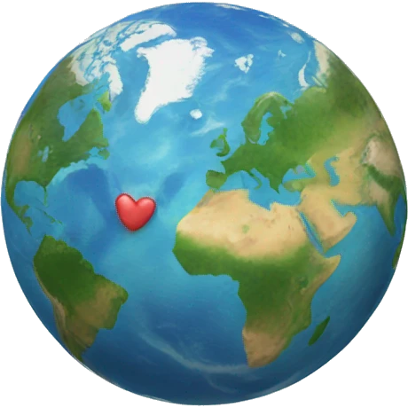 Earth with hearts  emoji