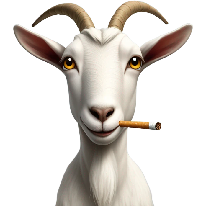 Goat smoke cigarettes  emoji
