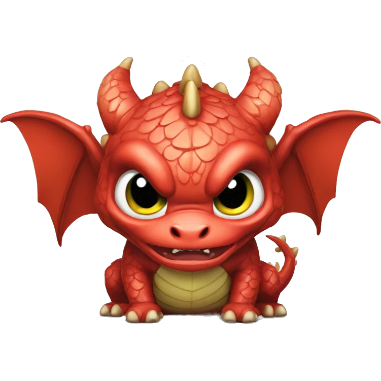 Cute little dragon, getting angry emoji