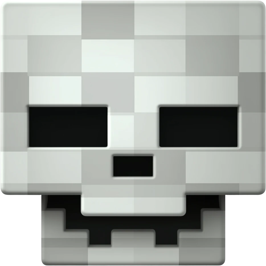 Create me a minecraft skeleton spawner emoji emoji