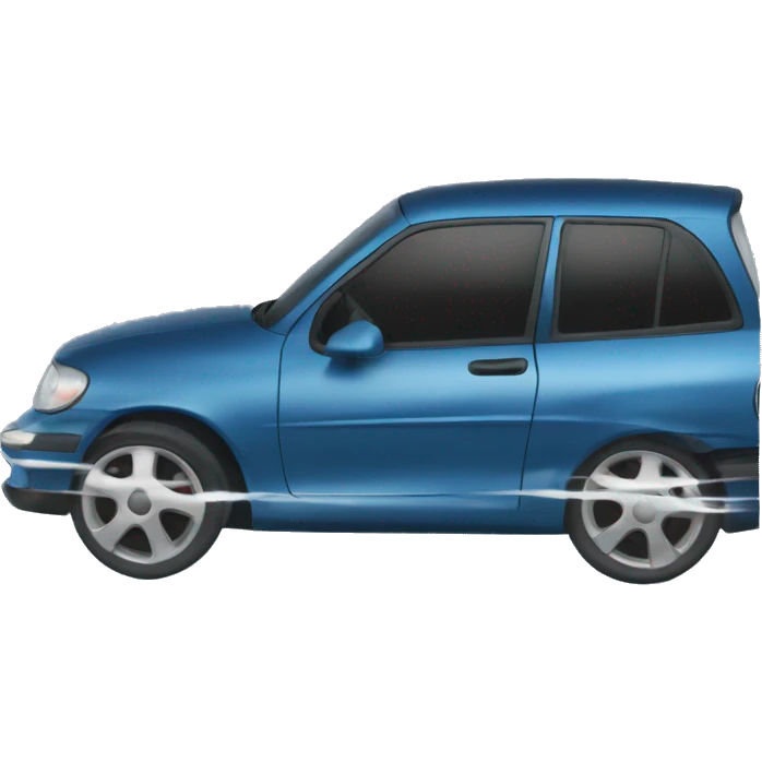 a car with a blue squeal emoji