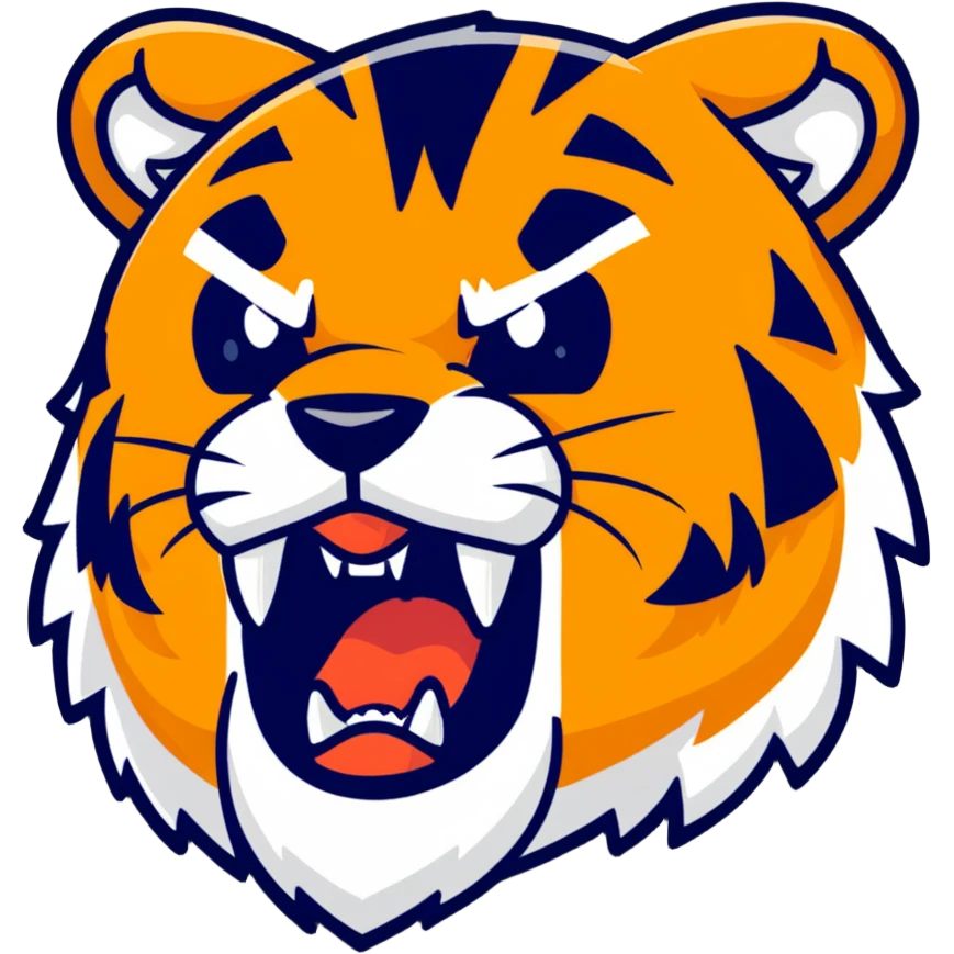 angry tiger face growling emoji
